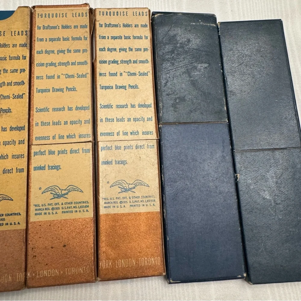 Vintage Eagle Turquoise & Mars Lumograph Drawing Lead Refills
